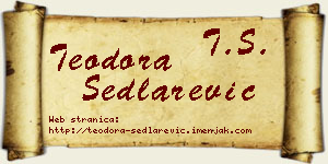 Teodora Sedlarević vizit kartica